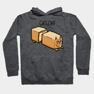 Sliced Catloaf, Cat Bread Loaf Funny Cat Lover Digital Illustration Hoodie